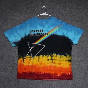 Pink Floyd Liquid Blue Dark Side of the Moon Tie Dye Band T Shirt S/M